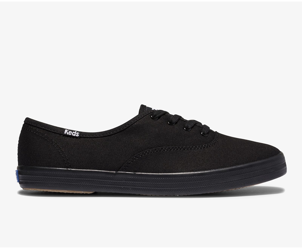 Zapatillas Keds Mujer Negras - Champion Organic Cotton Lona - 819-TXUYZH